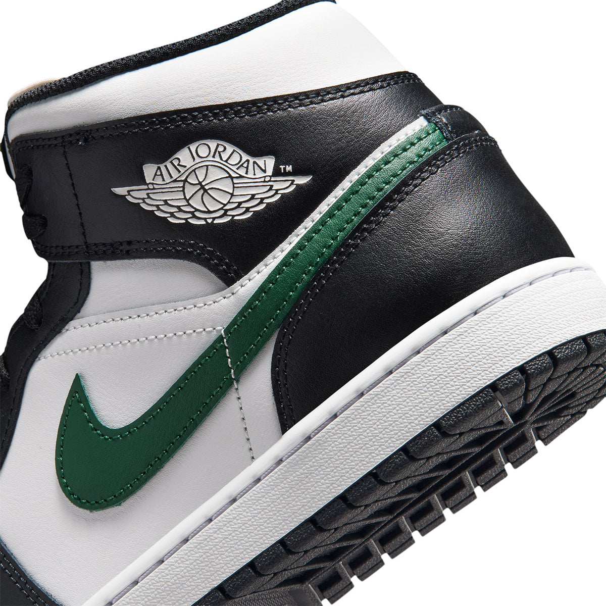 Air Jordan 1 Mid 'Black|Gorge Green|Summit White'