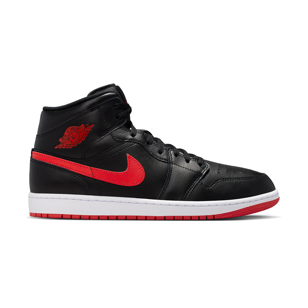 Air Jordan 1 Mid 'BLACK/UNIVERSITY RED/WHITE'
