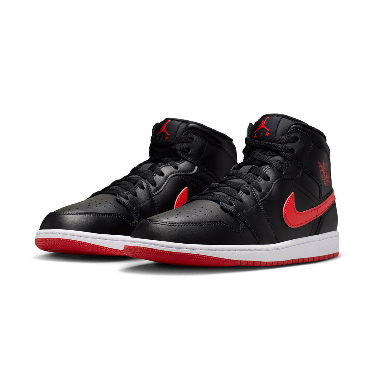 Air Jordan 1 Mid 'BLACK/UNIVERSITY RED/WHITE'