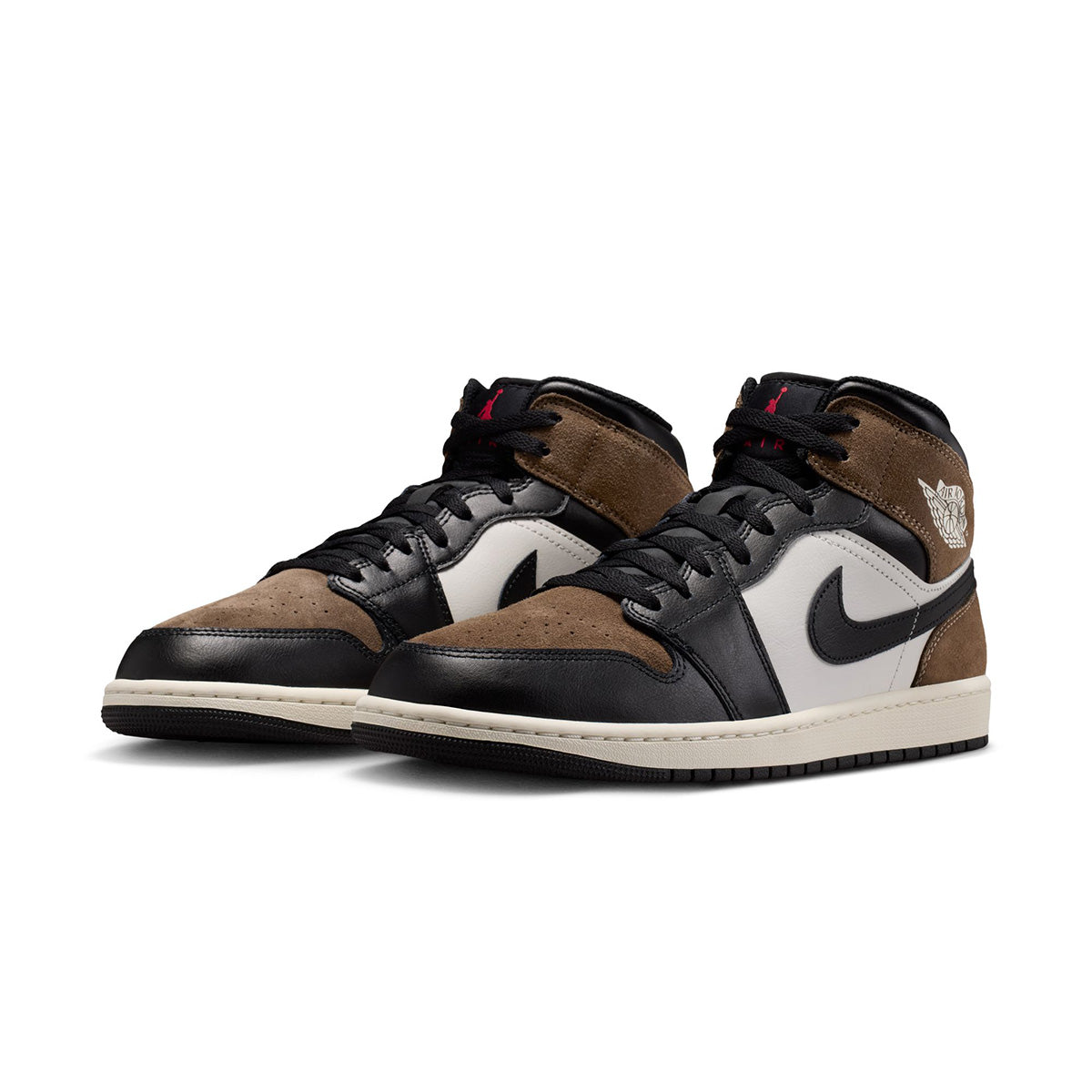 Air Jordan 1 Mid 'BLACK/PHANTOM/PALOMINO/UNIVERSITY RED'
