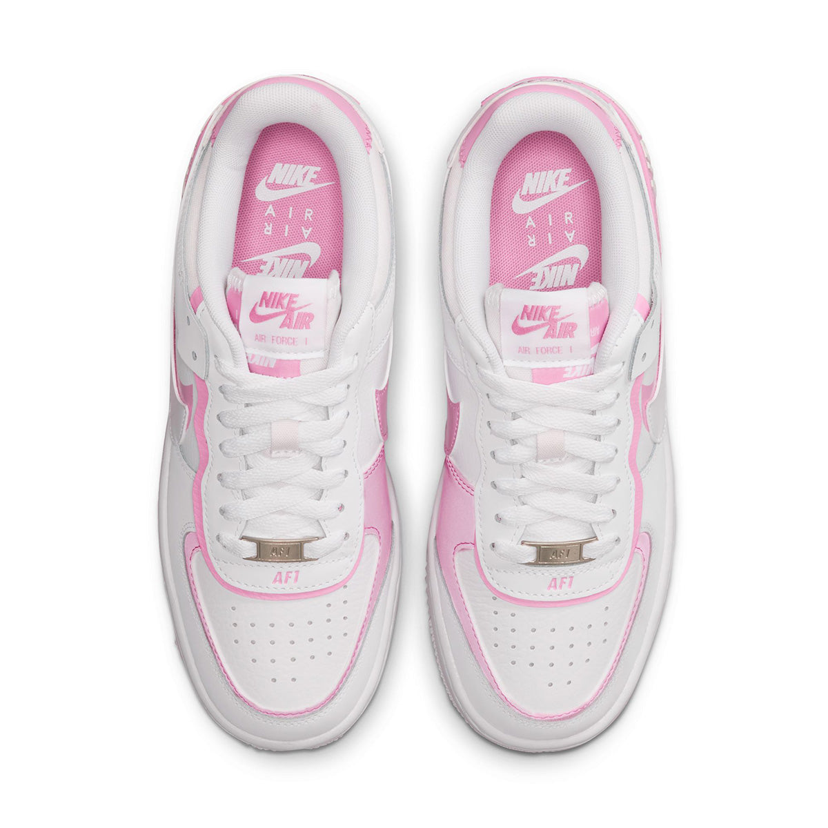 Wmns Air Force 1 Shadow 'WHITE/WHITE/PINK RISE/METALLIC SILVER'