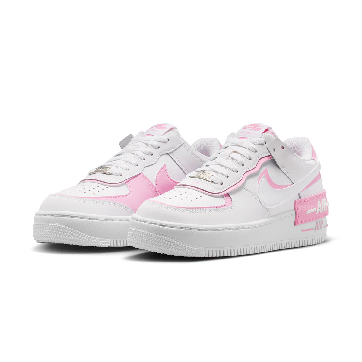 Wmns Air Force 1 Shadow 'WHITE/WHITE/PINK RISE/METALLIC SILVER'