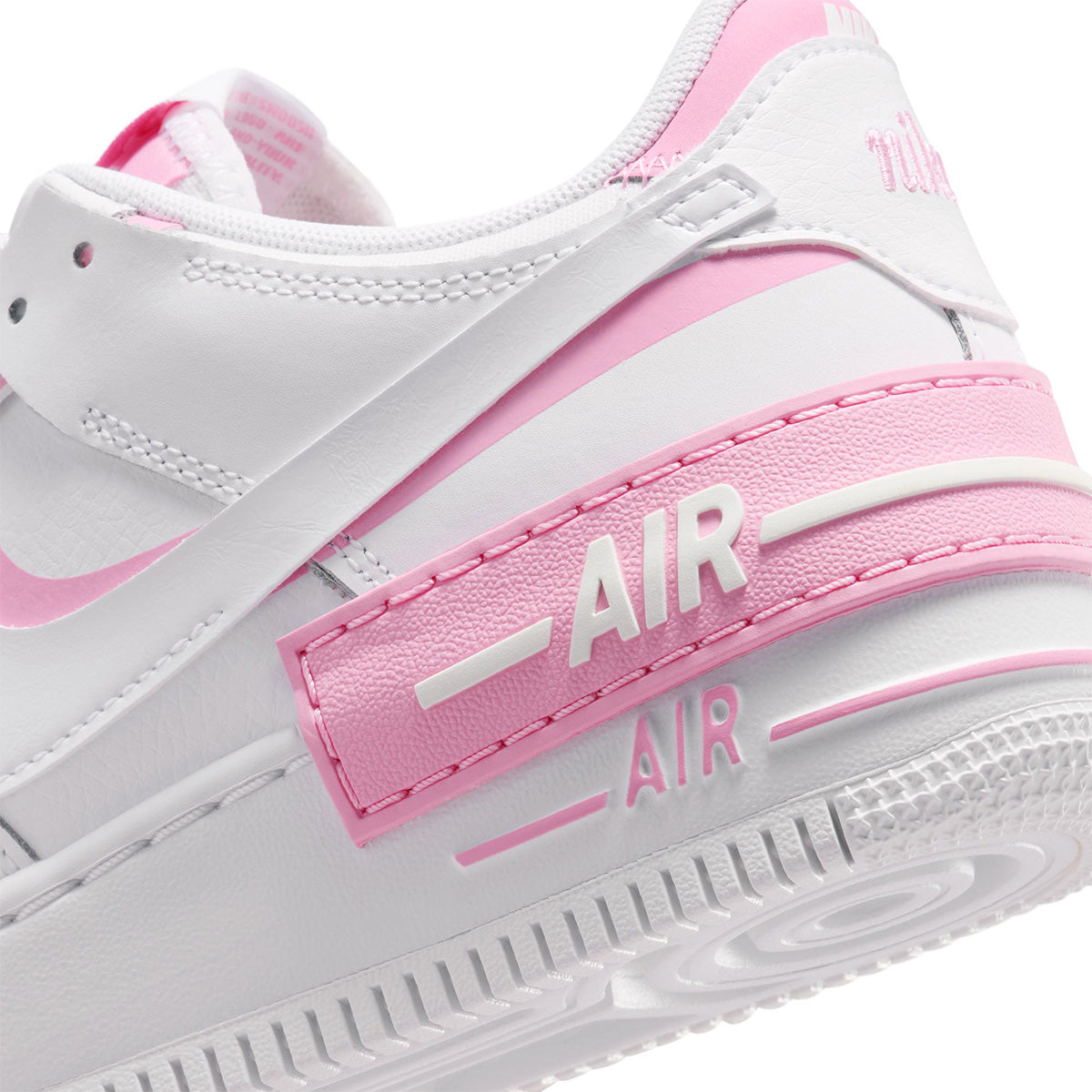 Wmns Air Force 1 Shadow 'WHITE/WHITE/PINK RISE/METALLIC SILVER'