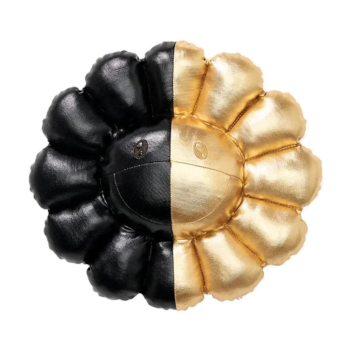 Flower Cushion Black Gold