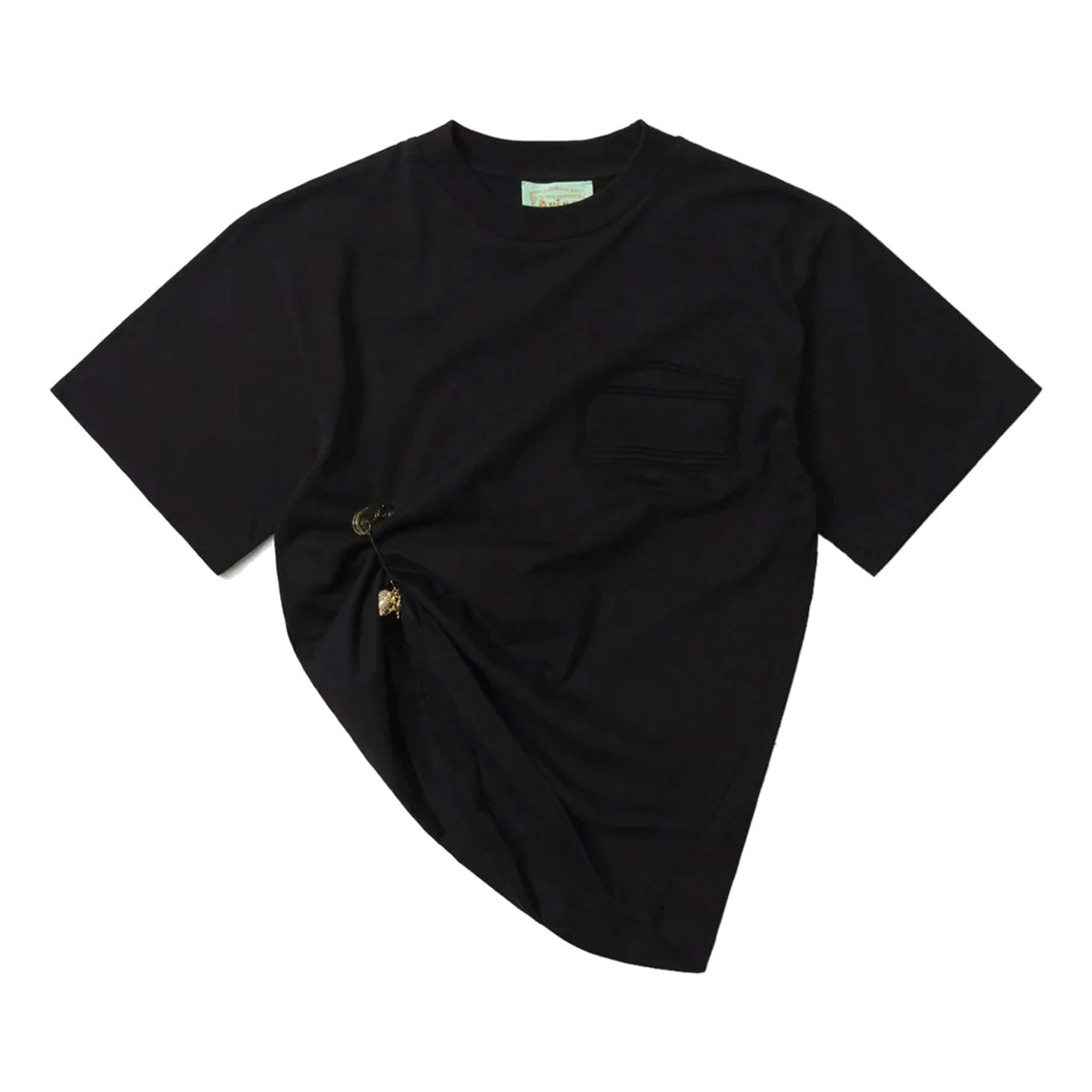 SAFETY PIN TEE 'BLACK'