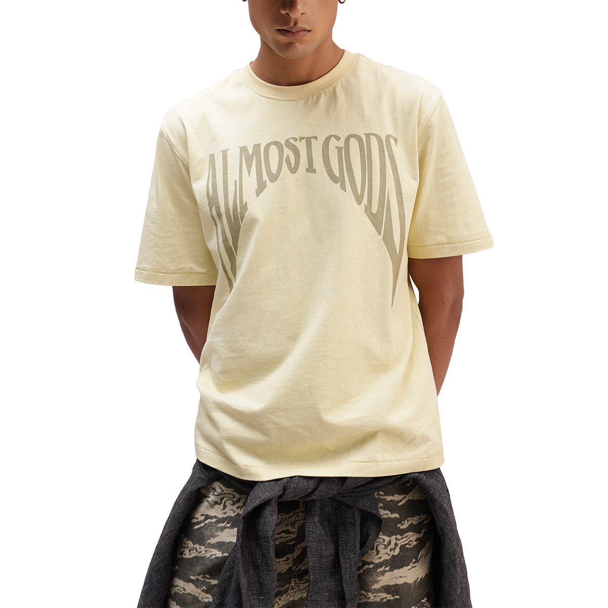 Gothic Logo Tee in Butter Yellow