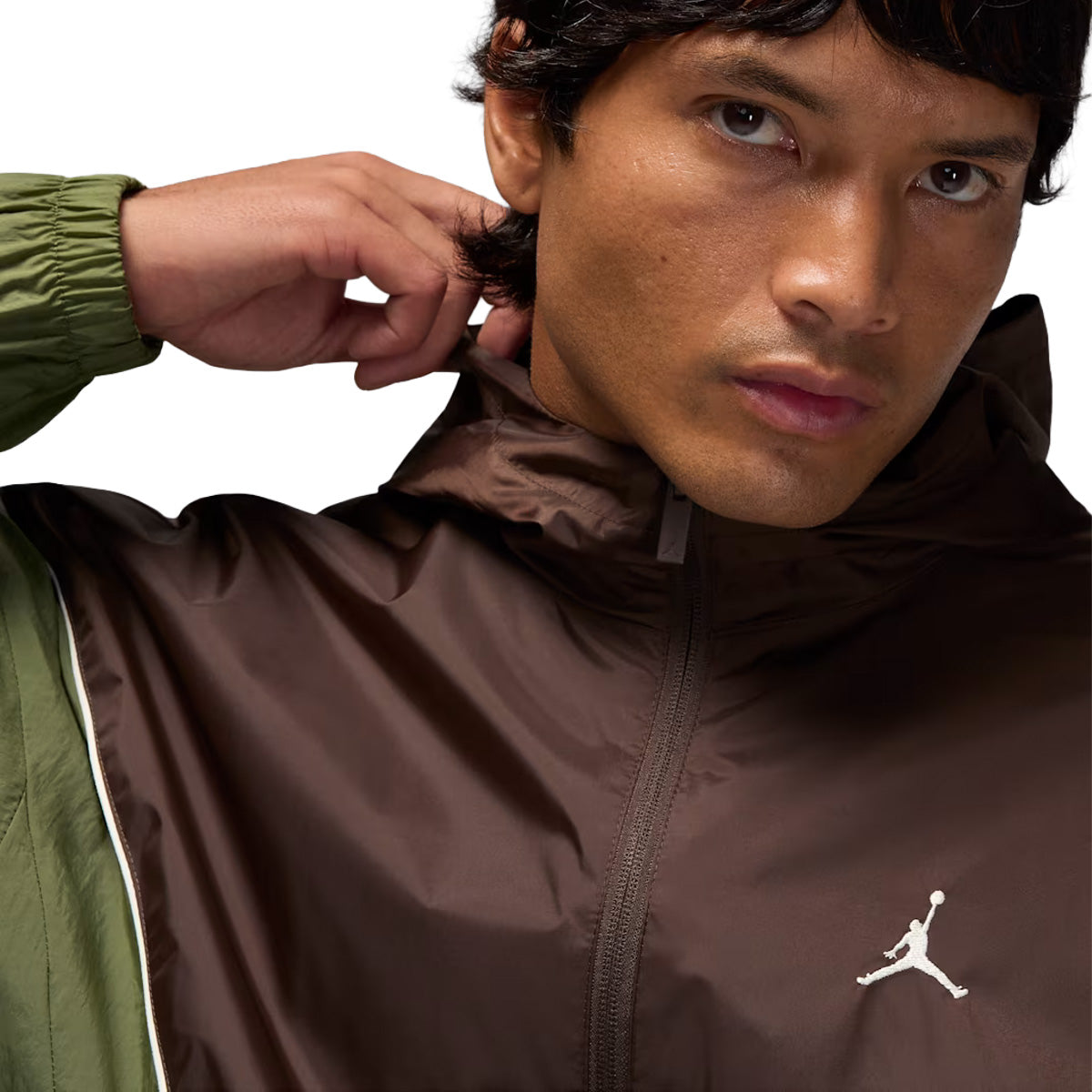 Brooklyn Mens Hooded Draft Jacket 'BAROQUE BROWN/MEDIUM OLIVE/SAIL/SAIL'