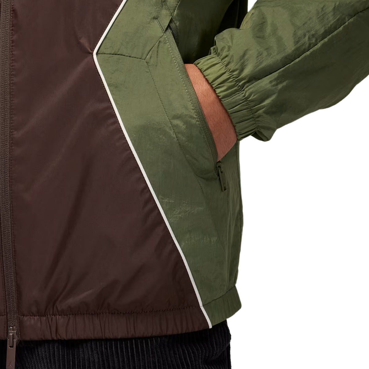Brooklyn Mens Hooded Draft Jacket 'BAROQUE BROWN/MEDIUM OLIVE/SAIL/SAIL'