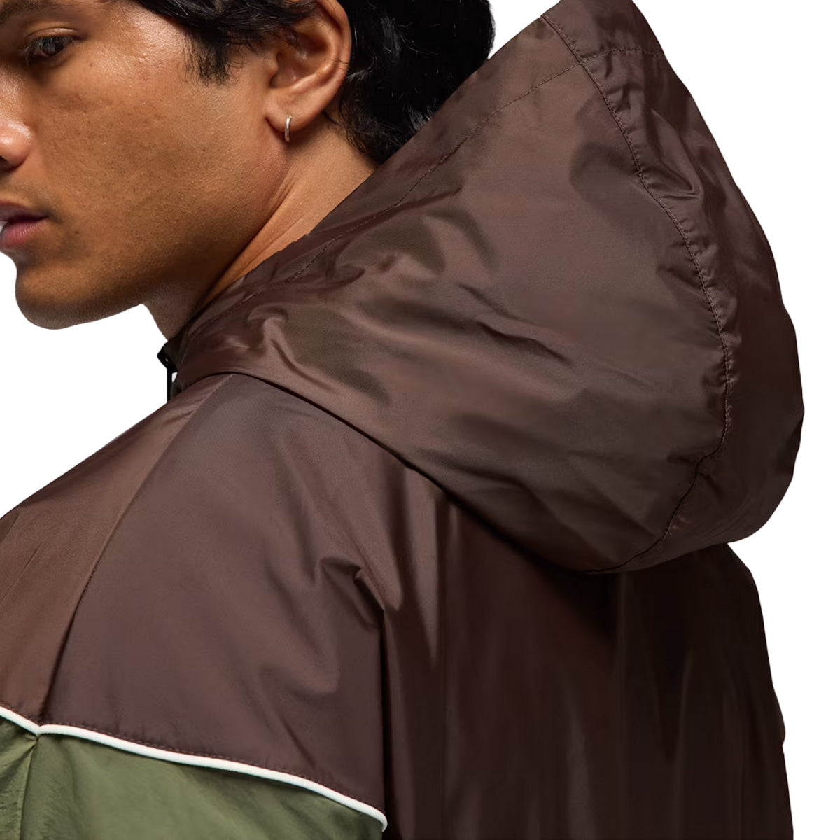Brooklyn Mens Hooded Draft Jacket 'BAROQUE BROWN/MEDIUM OLIVE/SAIL/SAIL'
