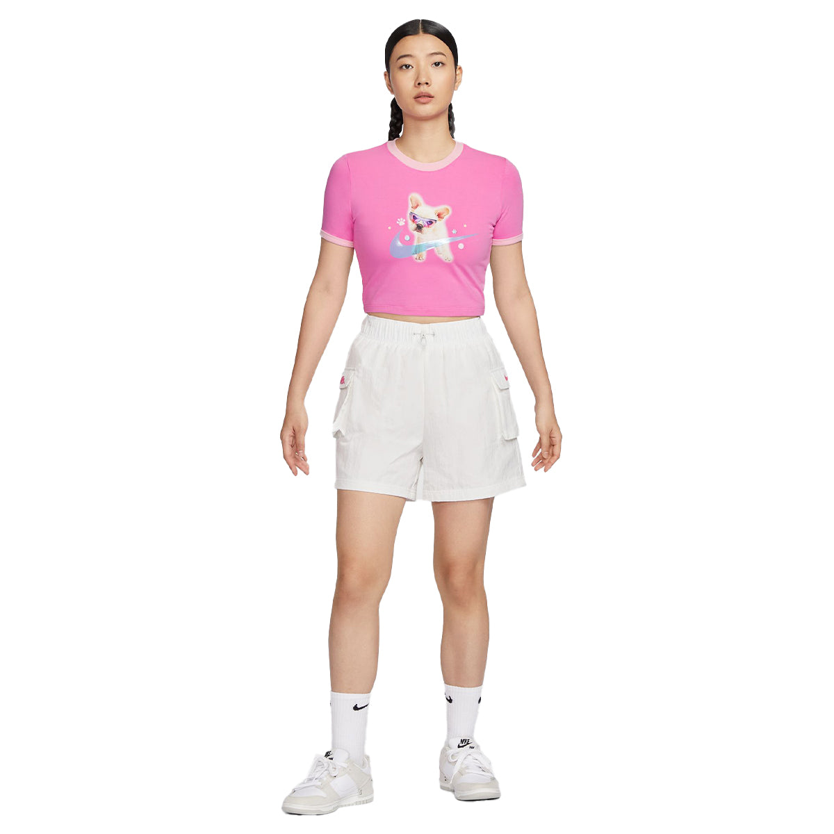 Women's Slim Cropped T-Shirt 'Pink'