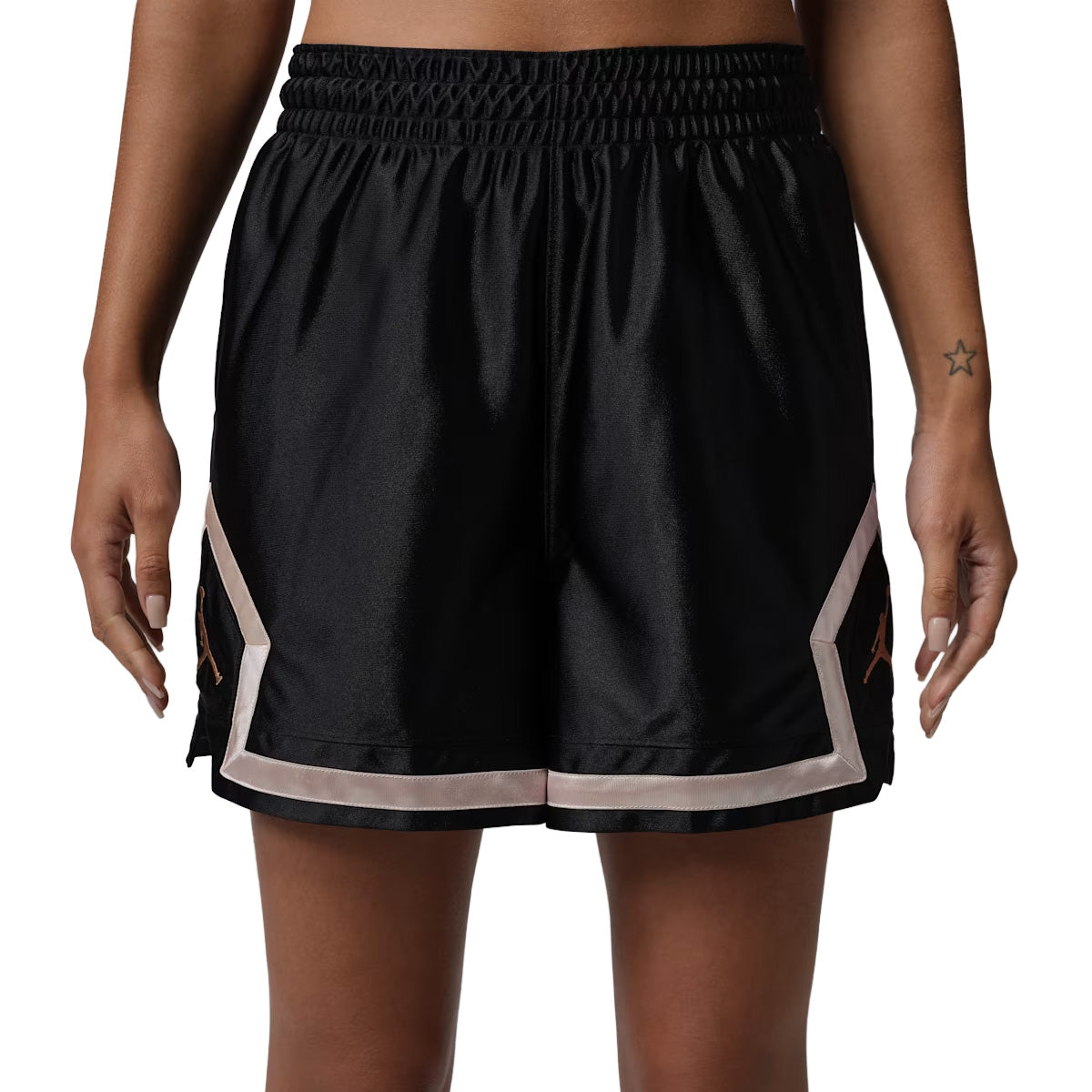 Jordan Sport Women's Dri-FIT 4" Diamond Shorts 'Black/Metallic Gold'