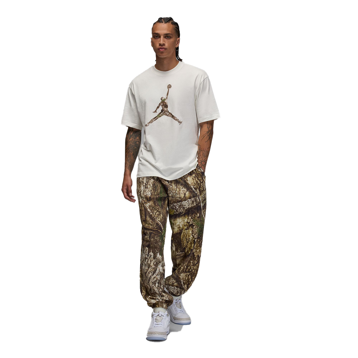 Brooklyn Men's Realtree Jumpman T-Shirt 'Sail/Black'