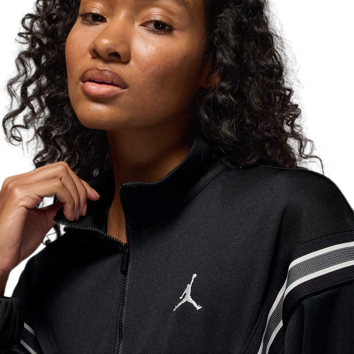 Brooklyn Wmns Full Zip Track Jacket Hooded Draft Jacket 'Black/Sail'