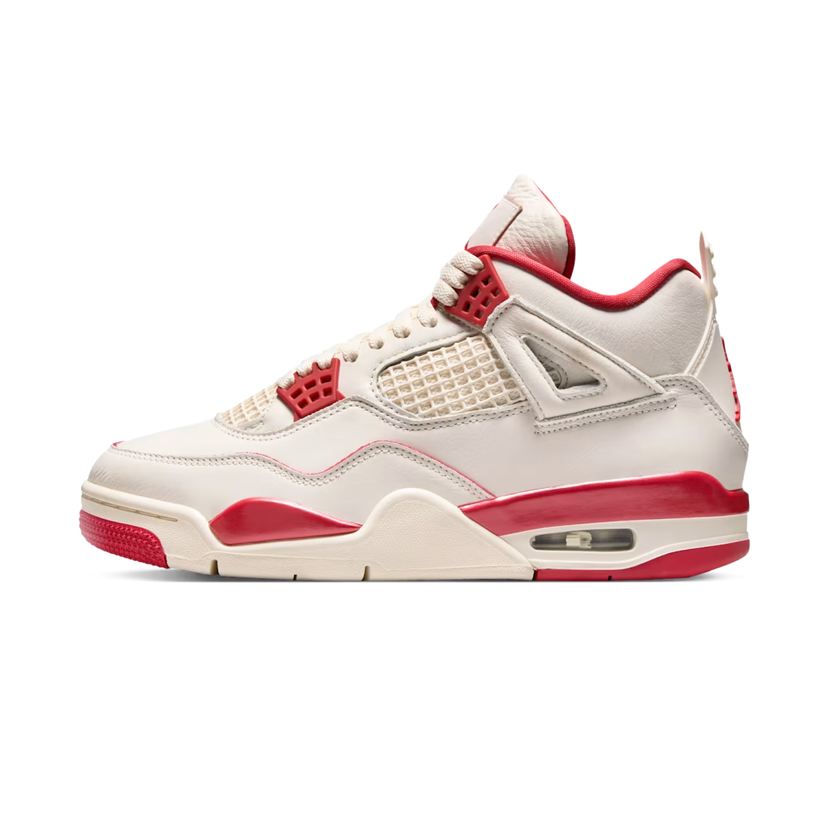 Wmns Air Jordan 4 Retro 'PALE IVORY/SIERRA RED/TOUGH RED'
