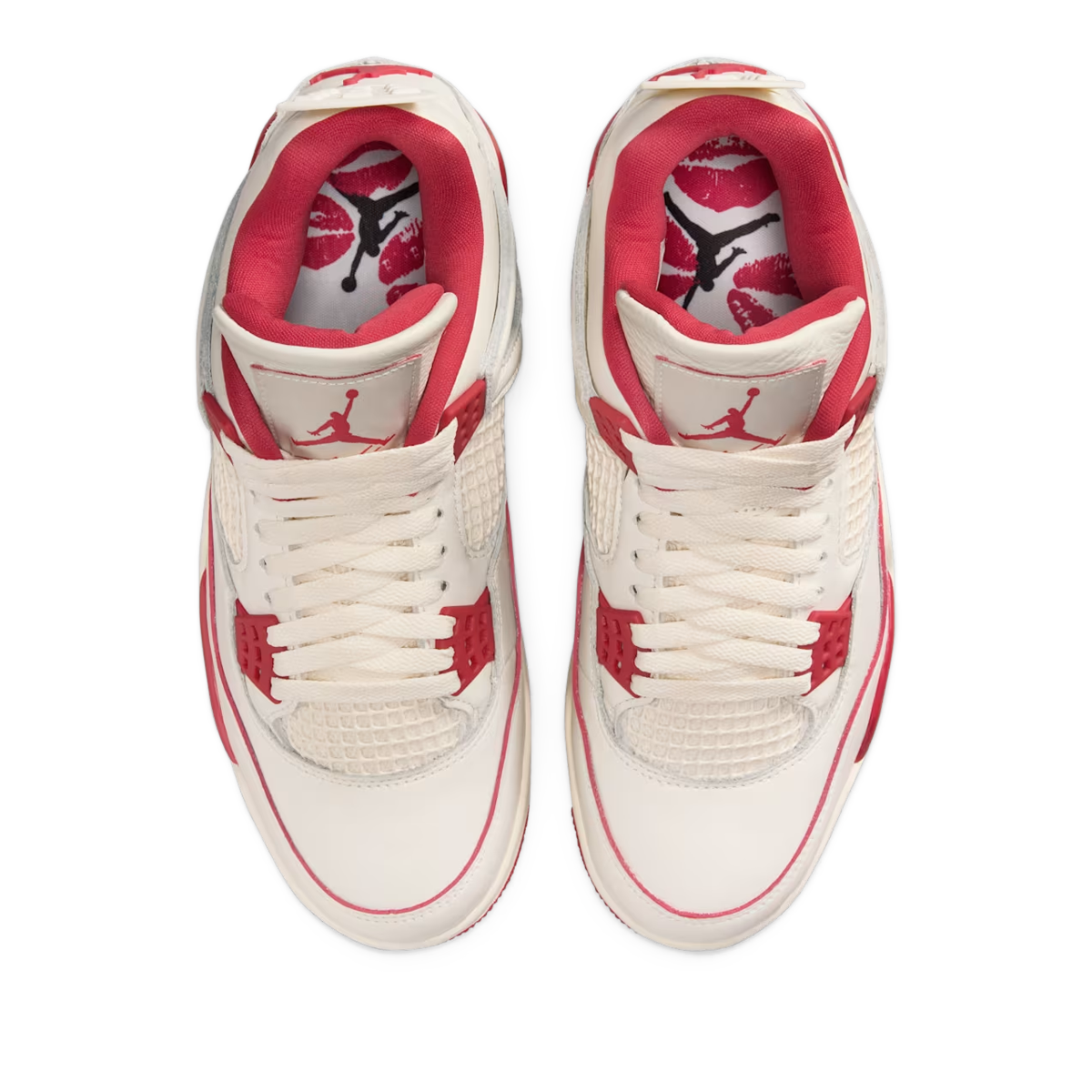 Wmns Air Jordan 4 Retro 'PALE IVORY/SIERRA RED/TOUGH RED'