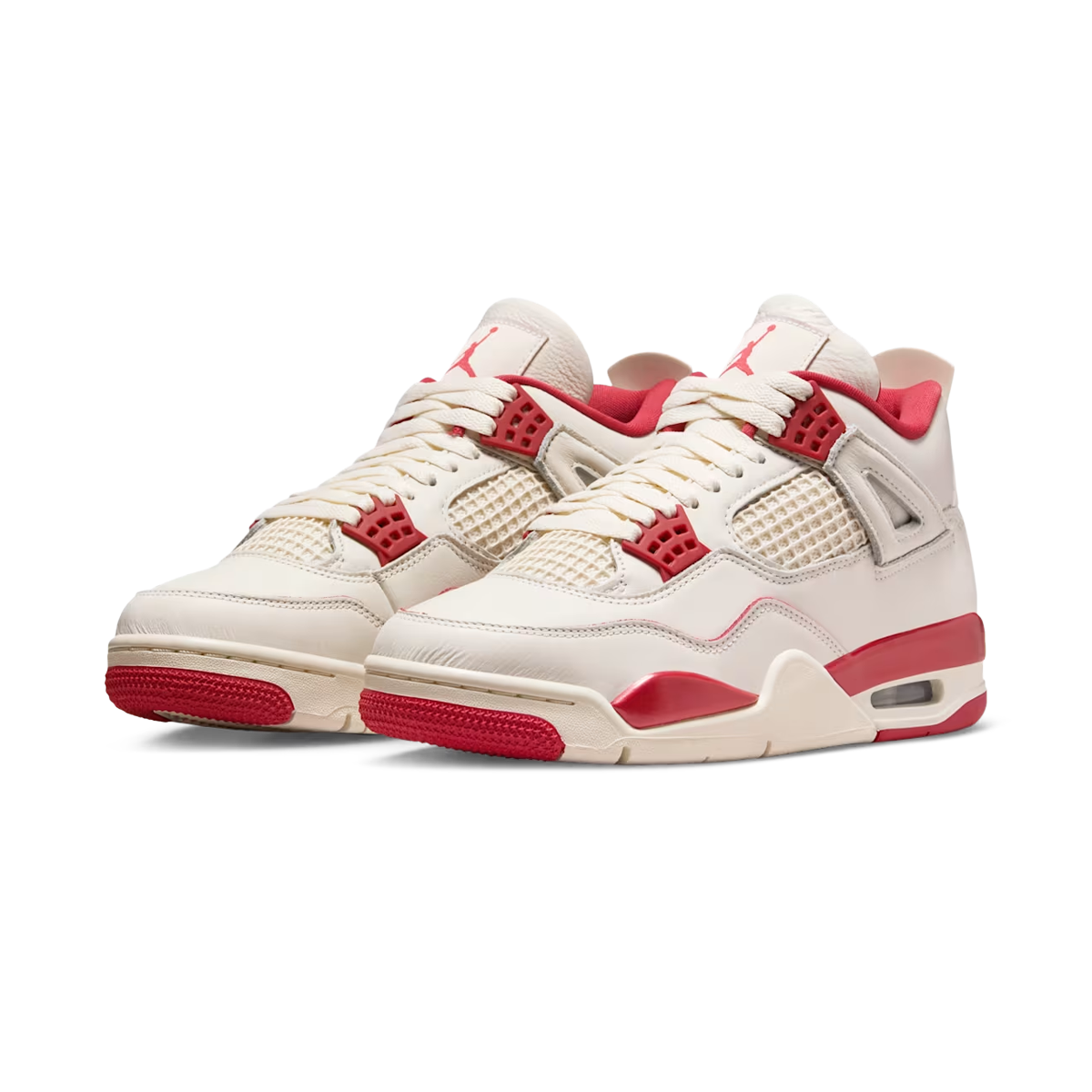 Wmns Air Jordan 4 Retro 'PALE IVORY/SIERRA RED/TOUGH RED'