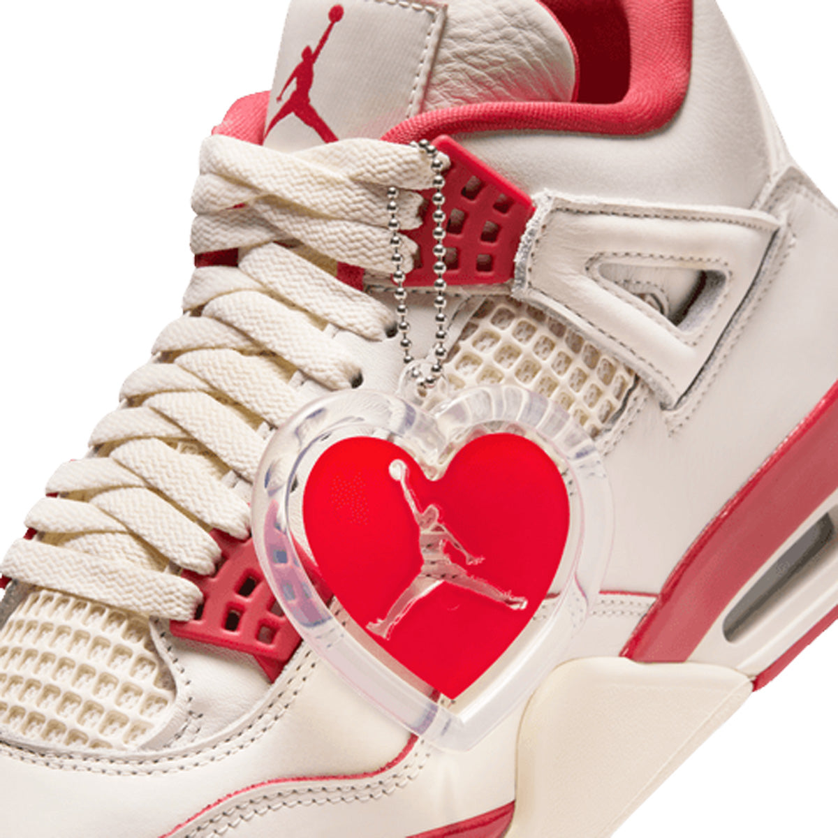 Wmns Air Jordan 4 Retro 'PALE IVORY/SIERRA RED/TOUGH RED'