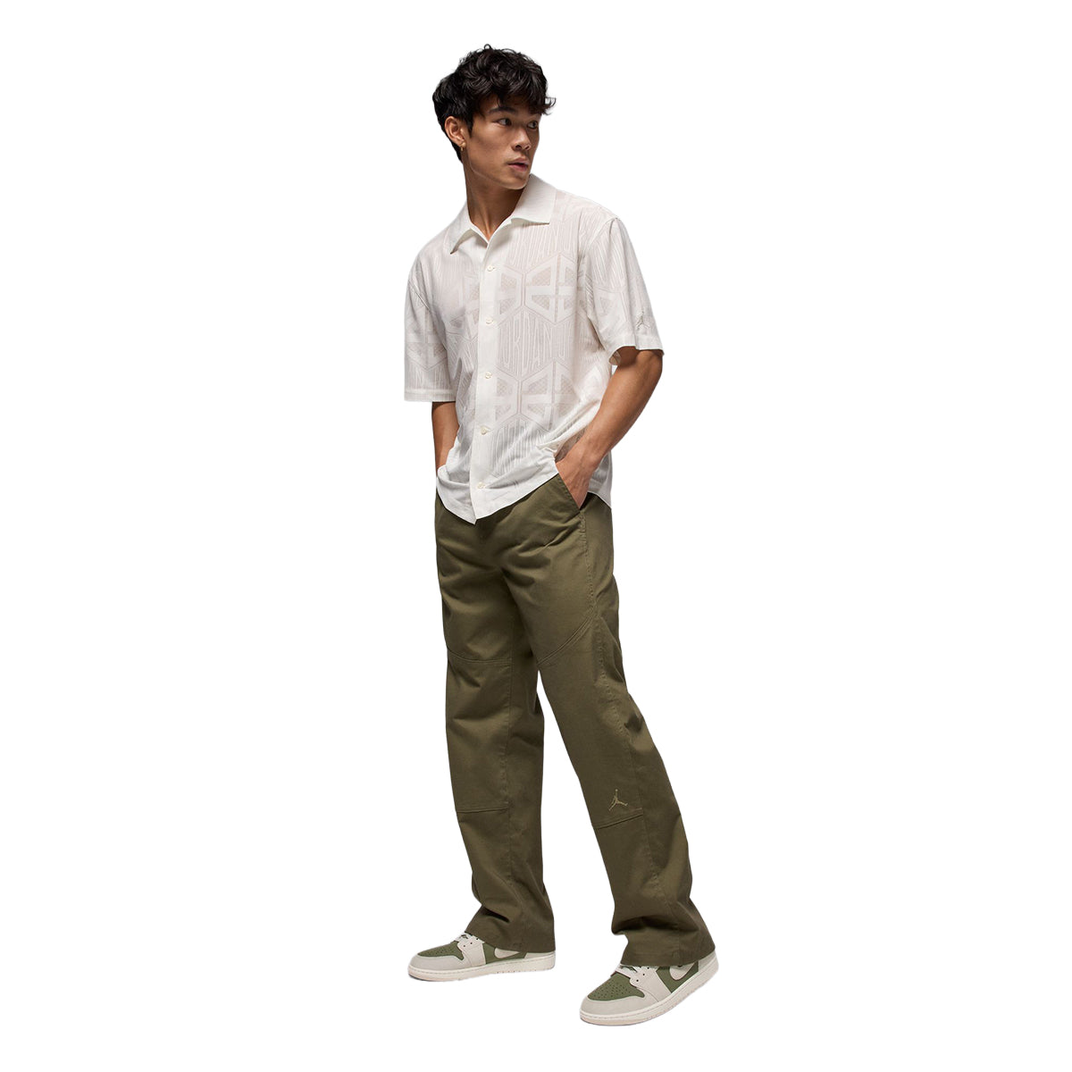 Air Jordan 1 Low 'MEDIUM OLIVE/LT OREWOOD BRN-SAIL'