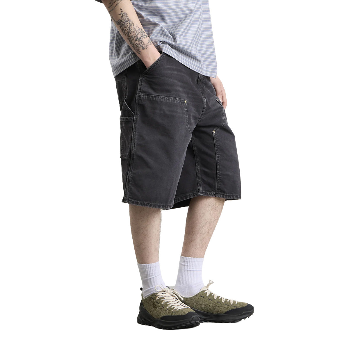 OG Double Knee Short 'Black destroy wash'