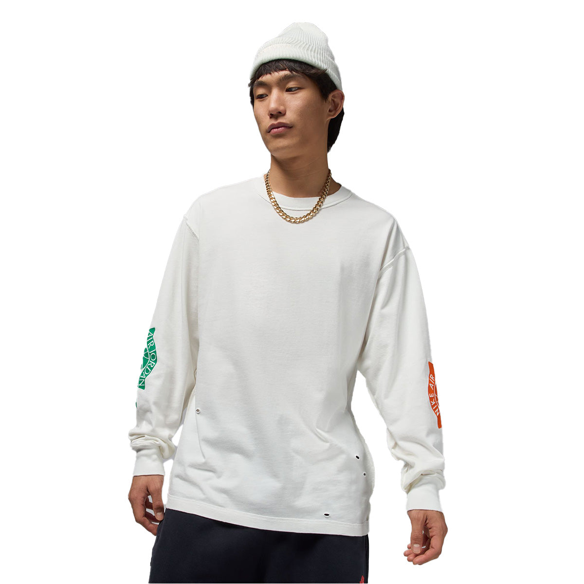 Rare Air Men's Long-Sleeve T-Shirt 'Sail/Brilliant orange'