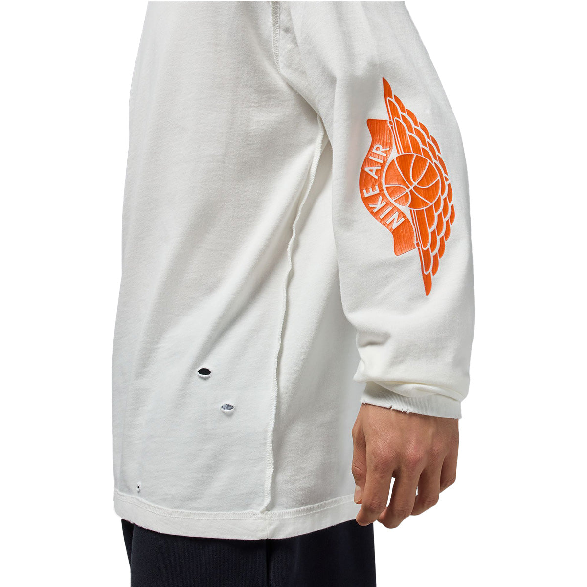 Rare Air Men's Long-Sleeve T-Shirt 'Sail/Brilliant orange'