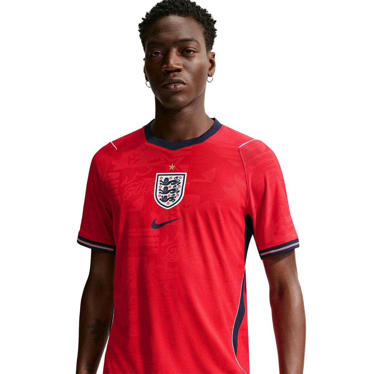 England National Team 2026 Match Away Aero-FIT Soccer Jersey 'SPEED RED/OBSIDIAN/WHITE/OBSIDIAN'