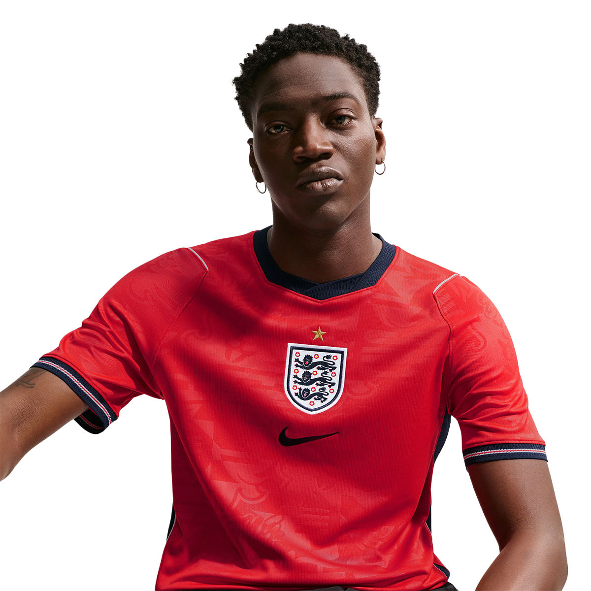 England National Team 2026 Stadium Away Men's Dri-FIT Soccer Jersey 'SPEED RED/OBSIDIAN/WHITE/OBSIDIAN'