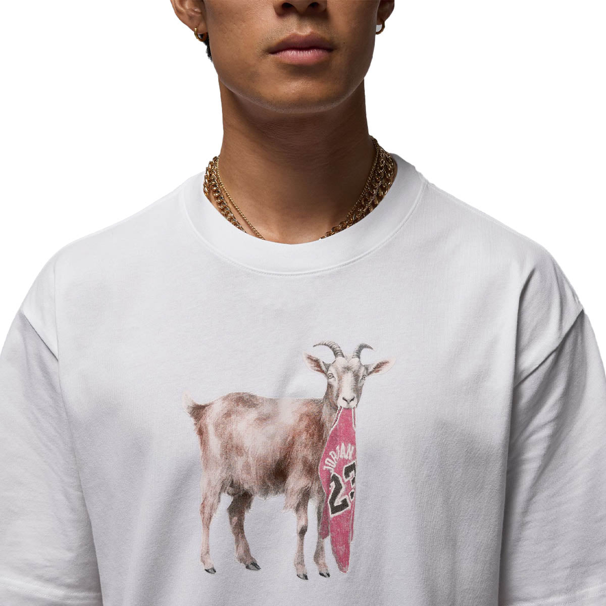 Jordan Short Sleeve Goat Tee 'White'