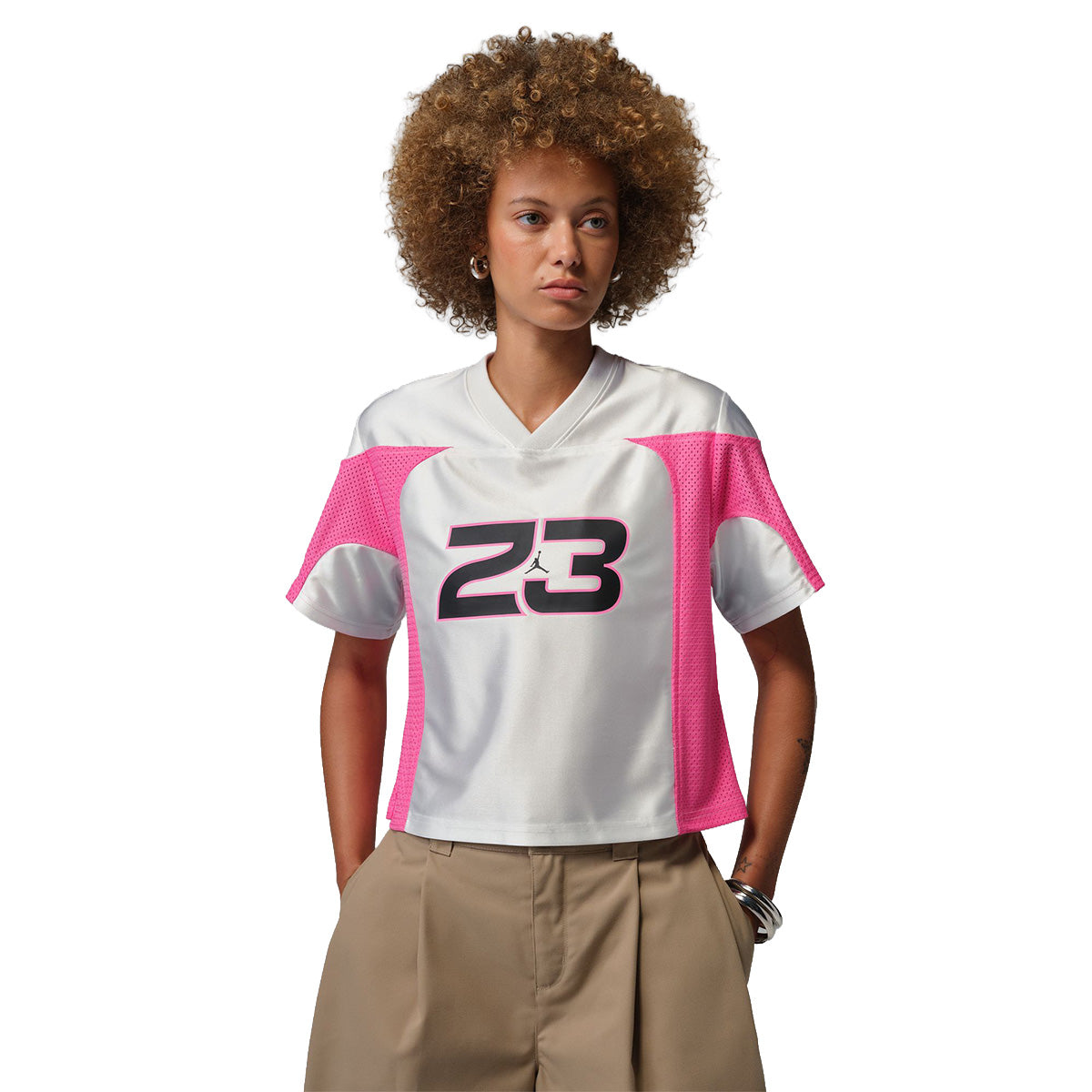 Jordan Flight Wmns Jersey 'WHITE/PINKSICLE/BLACK'