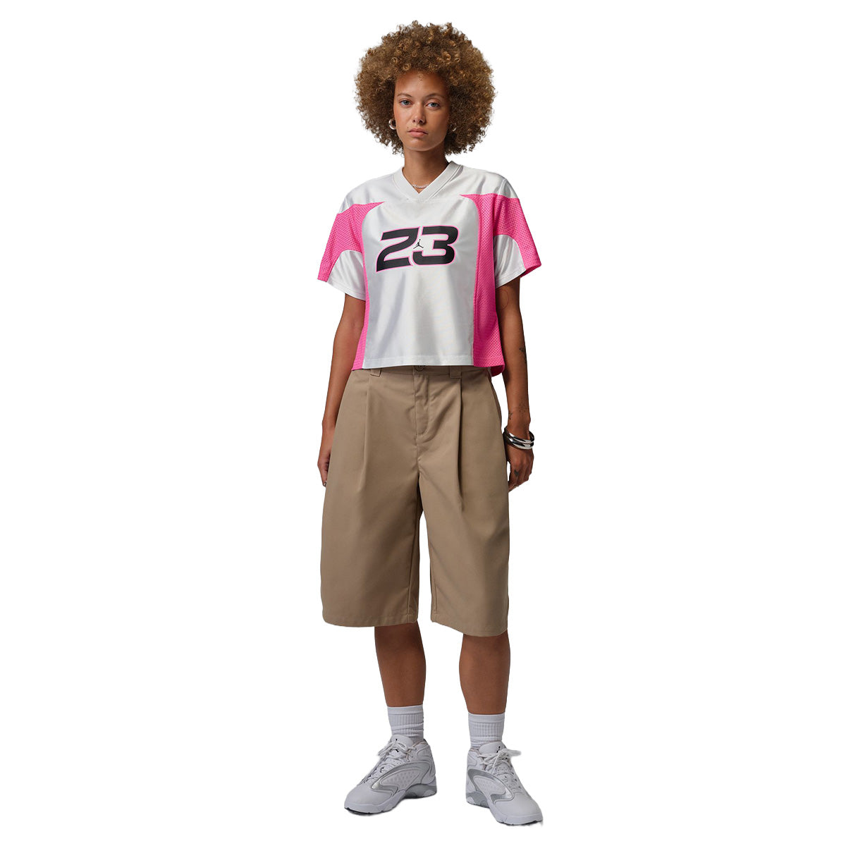 Jordan Flight Wmns Jersey 'WHITE/PINKSICLE/BLACK'