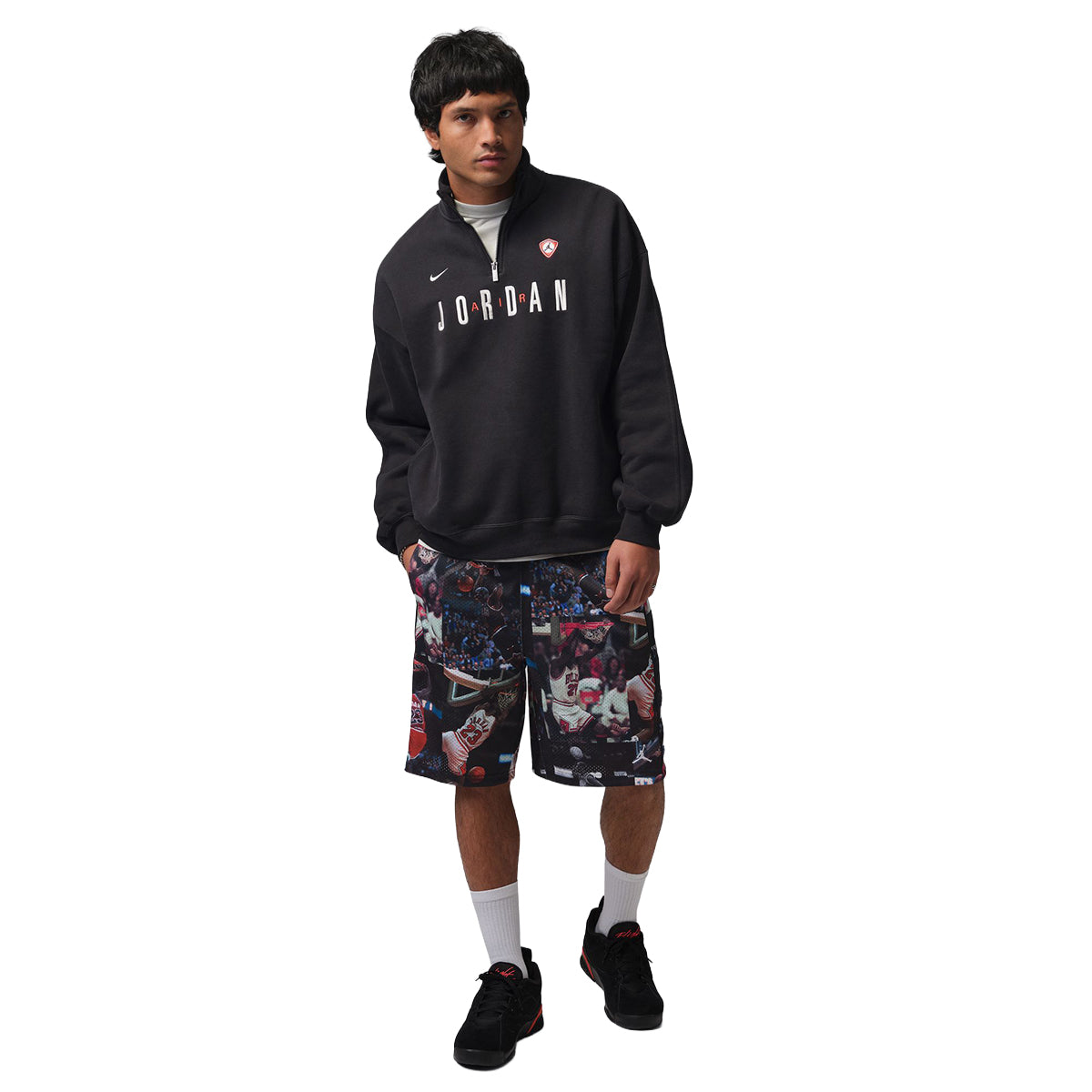 Flight Printed Cat Scratch Shorts 'Black'