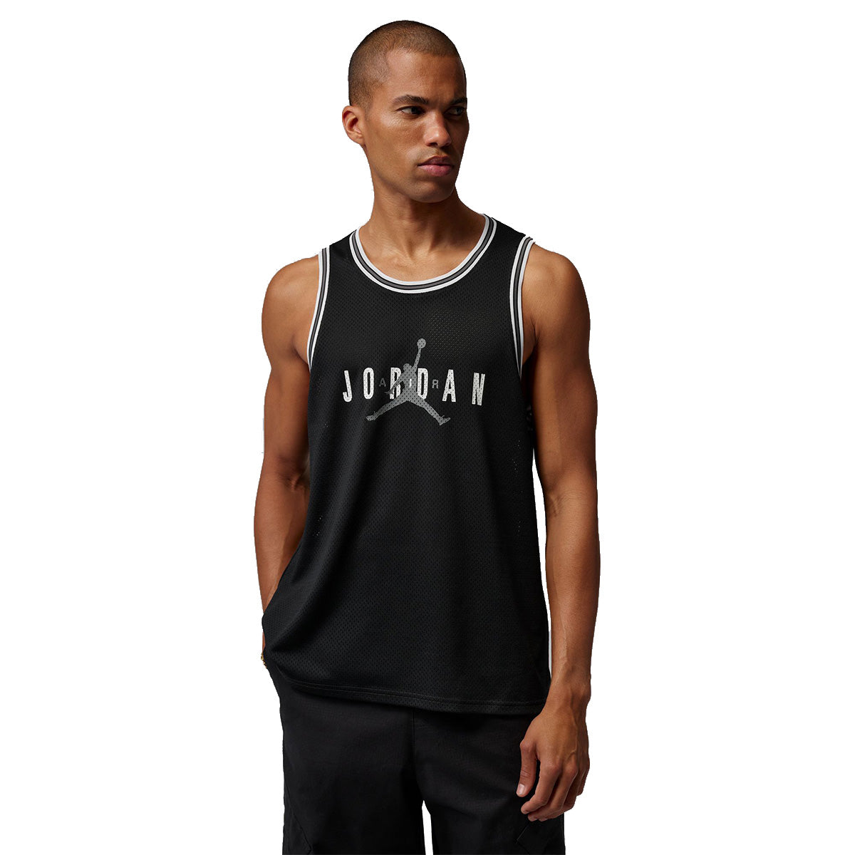 Jordan Brooklyn Mesh Jersey 'BLACK/IRON GREY'