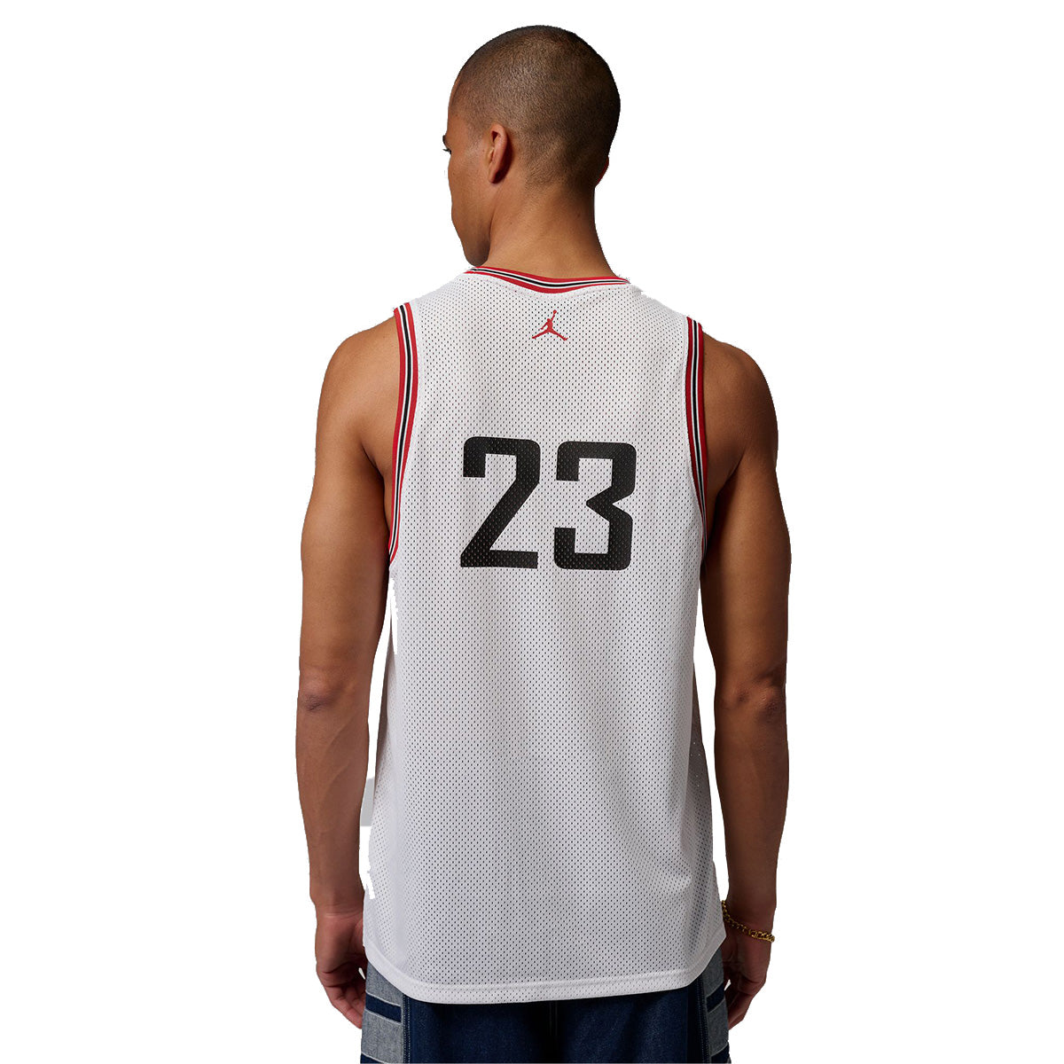 Jordan Brooklyn Mesh Jersey 'WHITE/GYM RED'