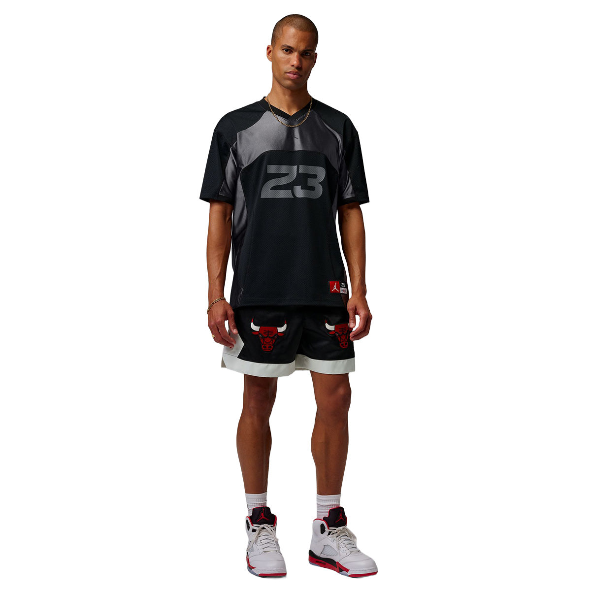 Jordan Flight Men's Jersey T-shirt 'BLACK/IRON GREY/BLACK'