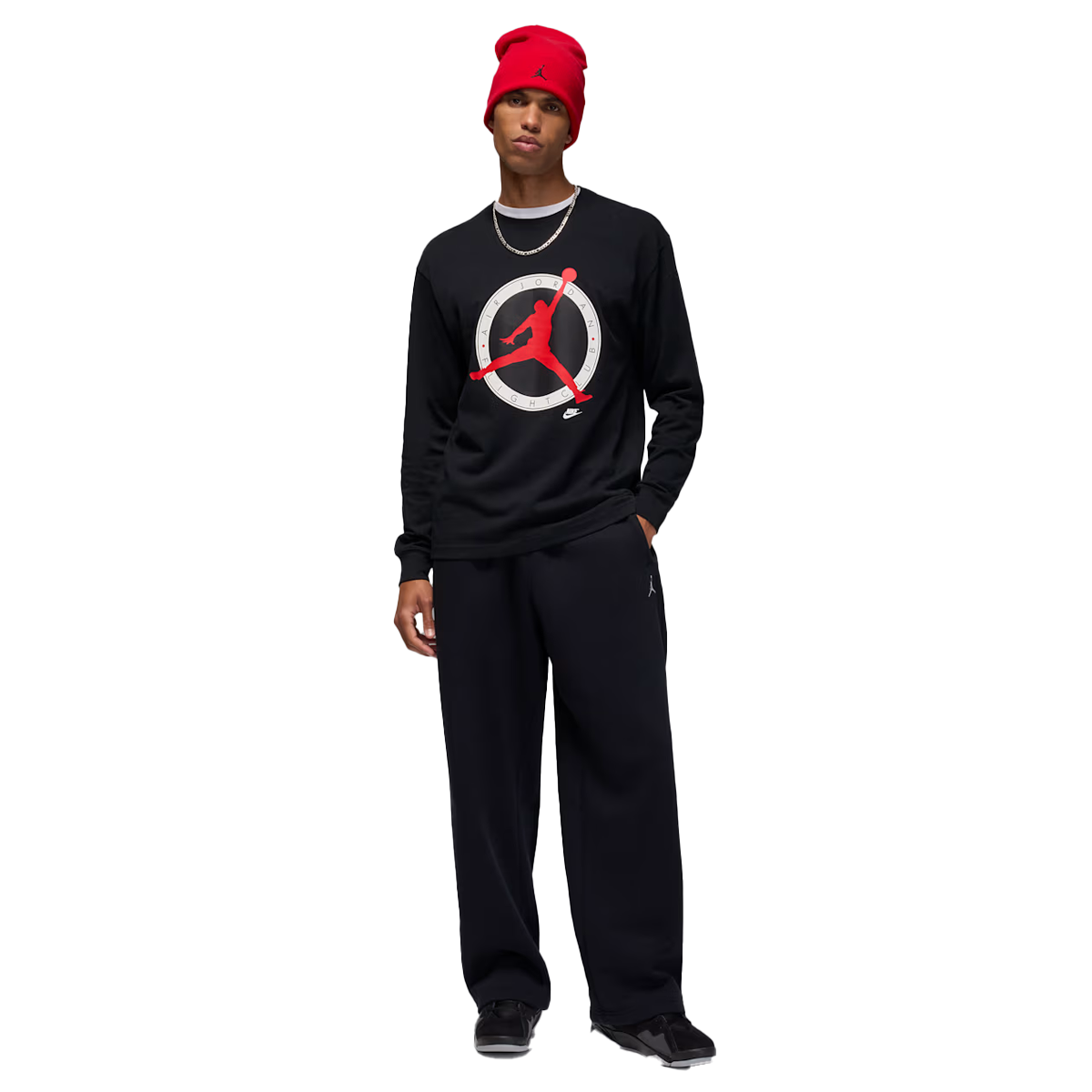 Jordan Flight Club Jordan Flight Club
Jordan Flight Club Men's Long-Sleeve T-Shirt 'Black/University Red'