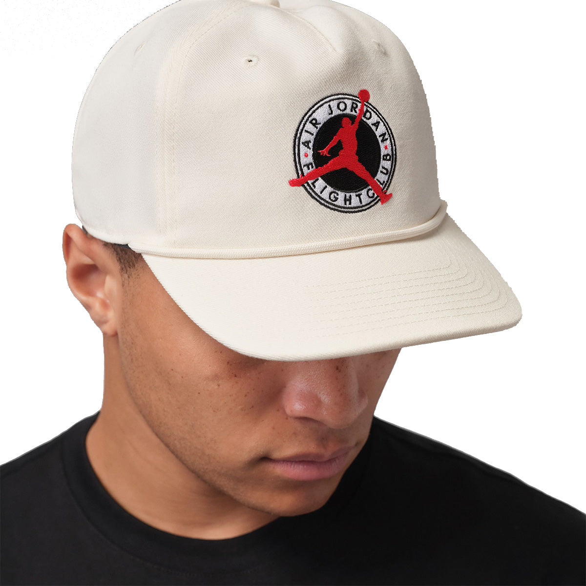 Flight Club Pro Unstructured Flat Bill Hat 'PALE IVORY/BLACK'