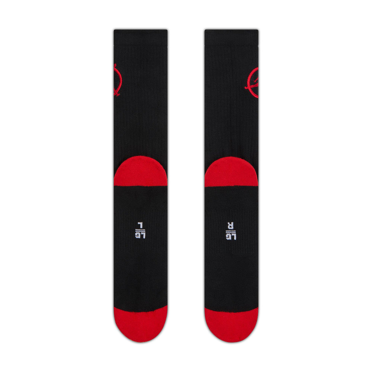 Flight Club Cushioned Crew Socks 'Black/University Red/University Red'