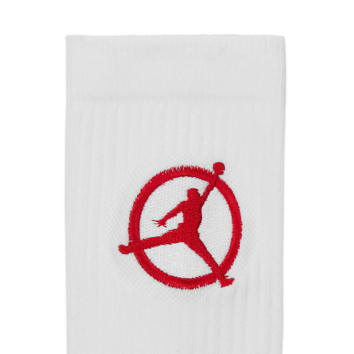 Jordan Flight Club Cushioned Crew Socks 'WHITE/BLACK/UNIVERSITY RED'