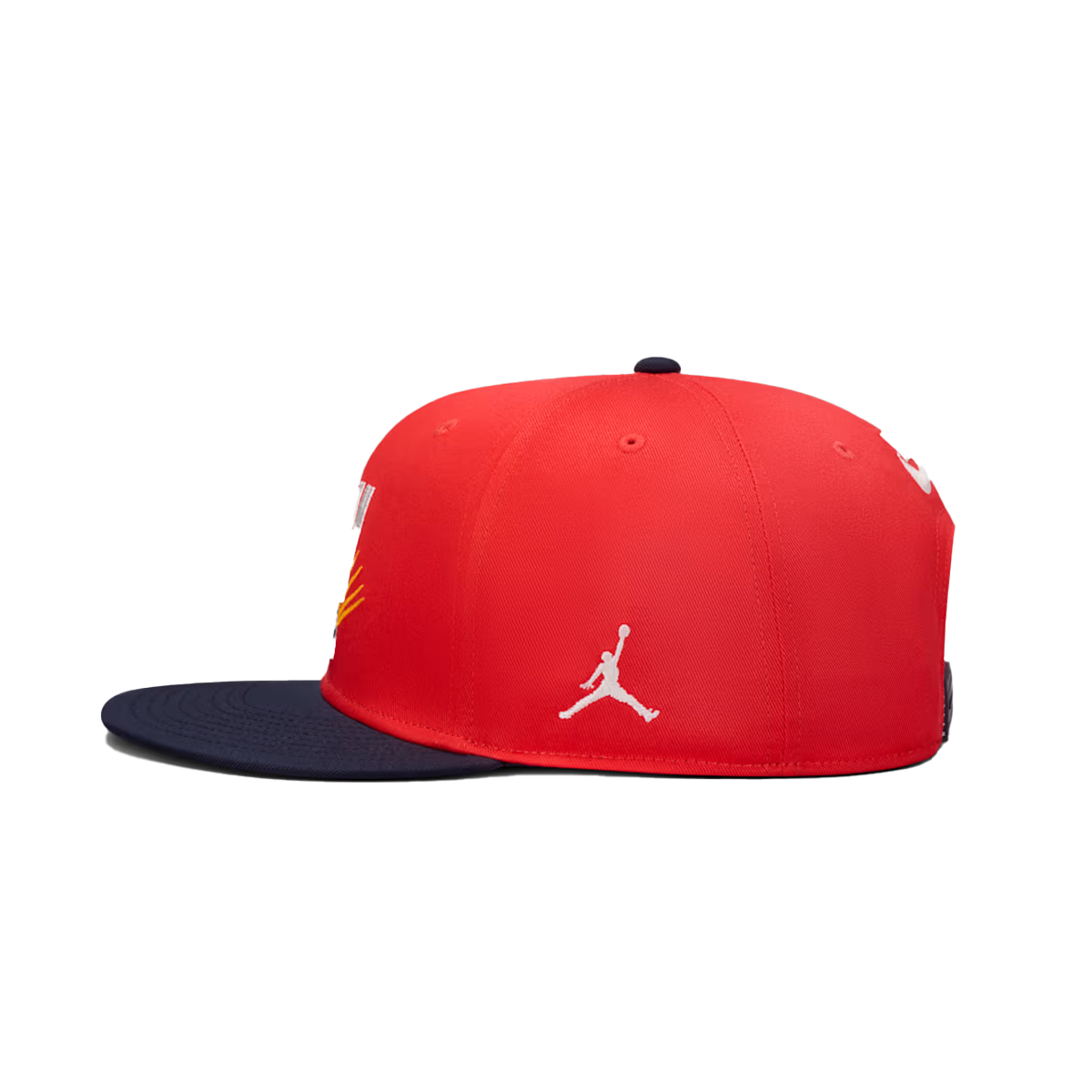 Essentials Pro Structured Flat Bill Hat 'CHILE RED/KELLY GREEN/SAIL'