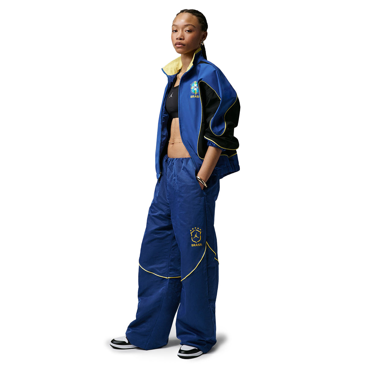 Wmns Jordan P6 Tunnel Pants 'OLD ROYAL/YELLOW PULSE'