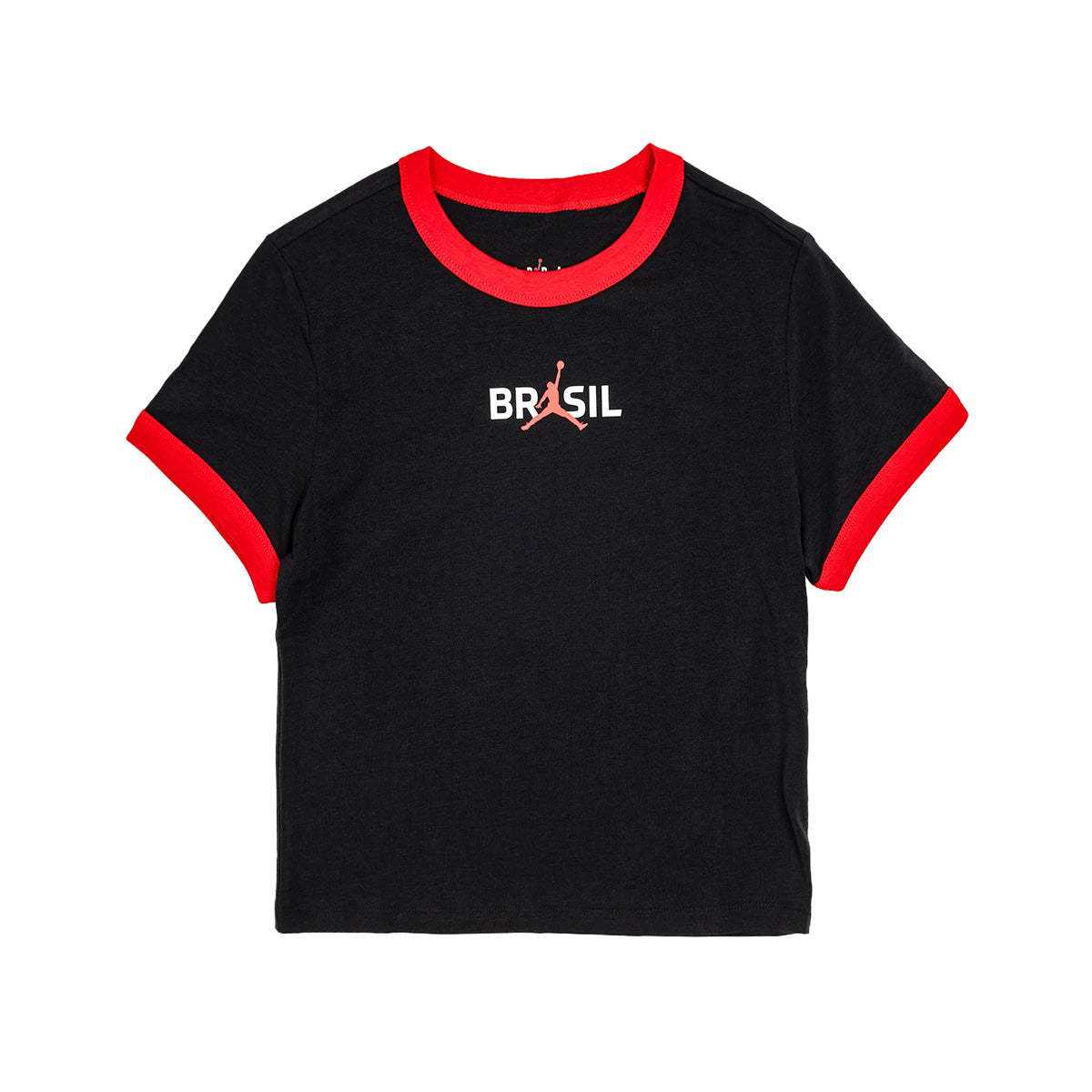Wmns Brasil P6 Graphic Crewneck Shirt 'BLACK/UNIVERSITY RED'