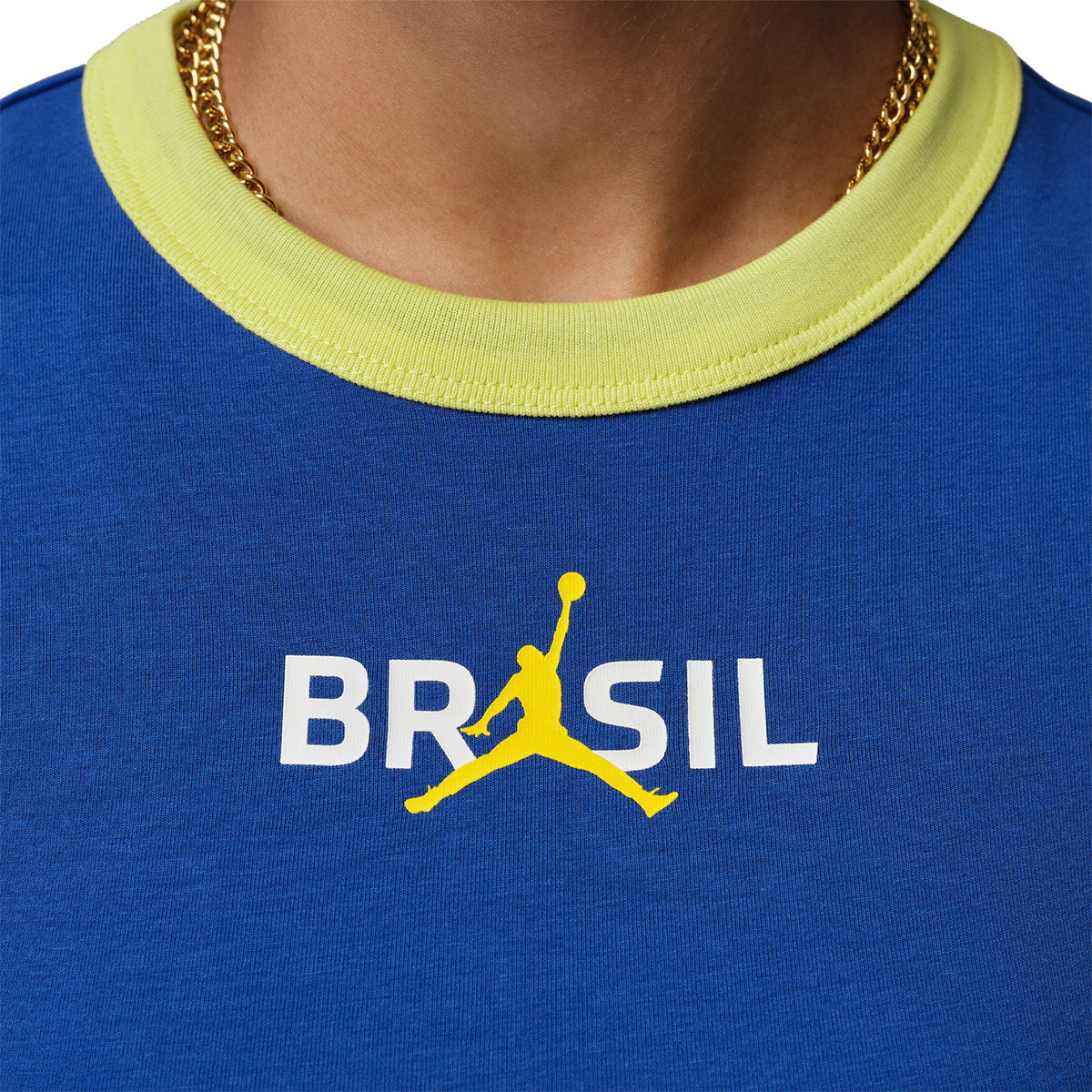 Wmns Brasil P6 Graphic Crewneck Short Sleeve T-Shirt 'OLD ROYAL/YELLOW PULSE'