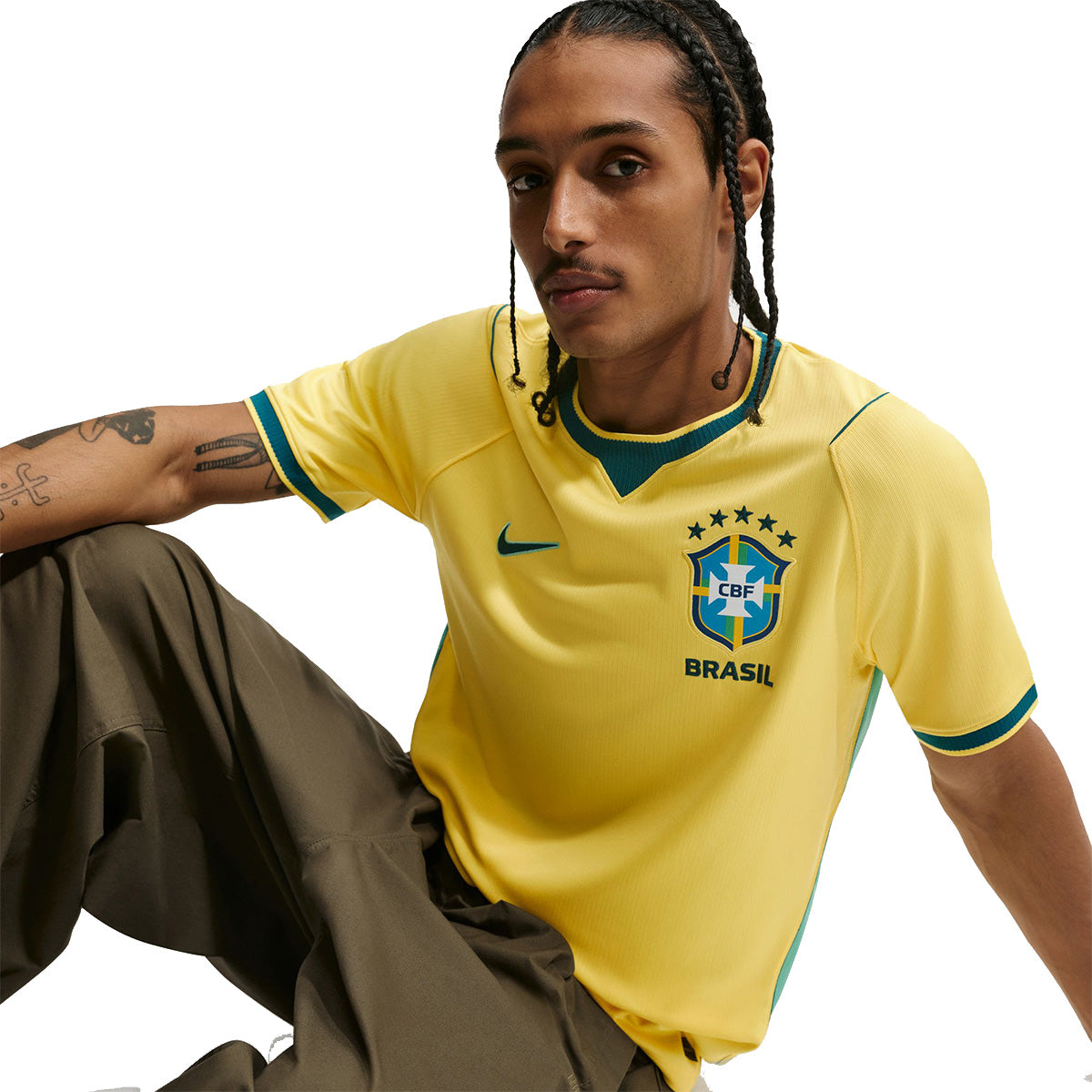 Brazil 2026 Stadium Home Jersey 'CANARY/LIGHT MENTA/GEODE TEAL'
