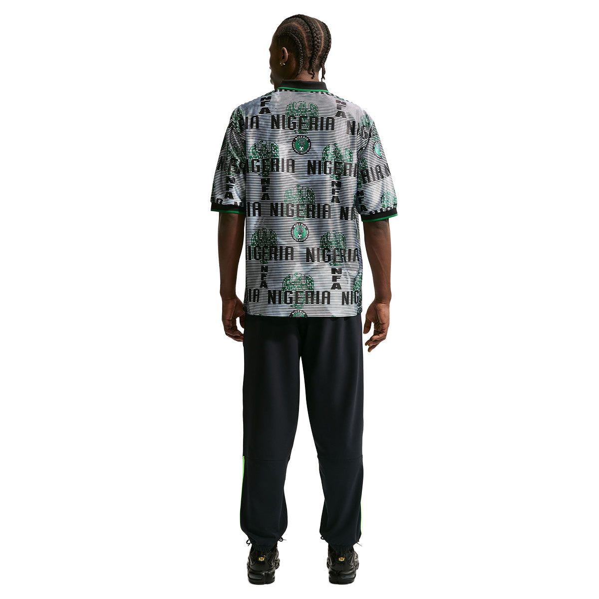 Nigeria Energy Dri-FIT Short-Sleeve Soccer Top 'WHITE/BLACK/PINE GREEN/ELECTRIC GREEN'