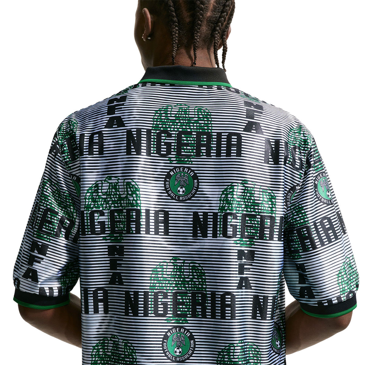 Nigeria Energy Dri-FIT Short-Sleeve Soccer Top 'WHITE/BLACK/PINE GREEN/ELECTRIC GREEN'