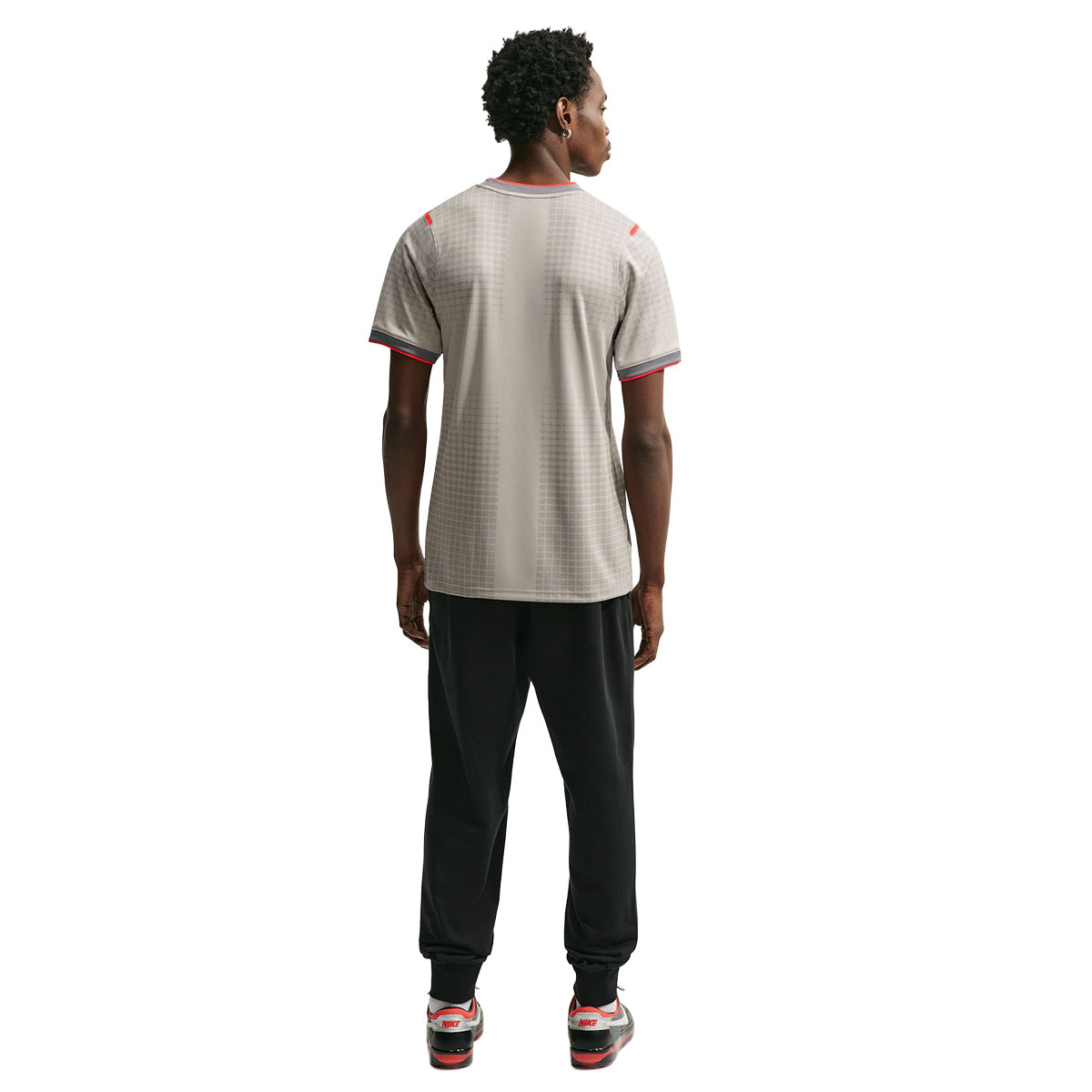 England + Palace Men's Academy Pro Short-Sleeve Soccer Top 'PEWTER GREY/BRIGHT CRIMSON'