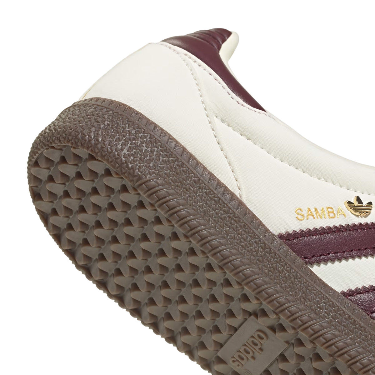 Wmns SAMBA LONG TONGUE 'Cream White / Maroon / Gold Metallic'