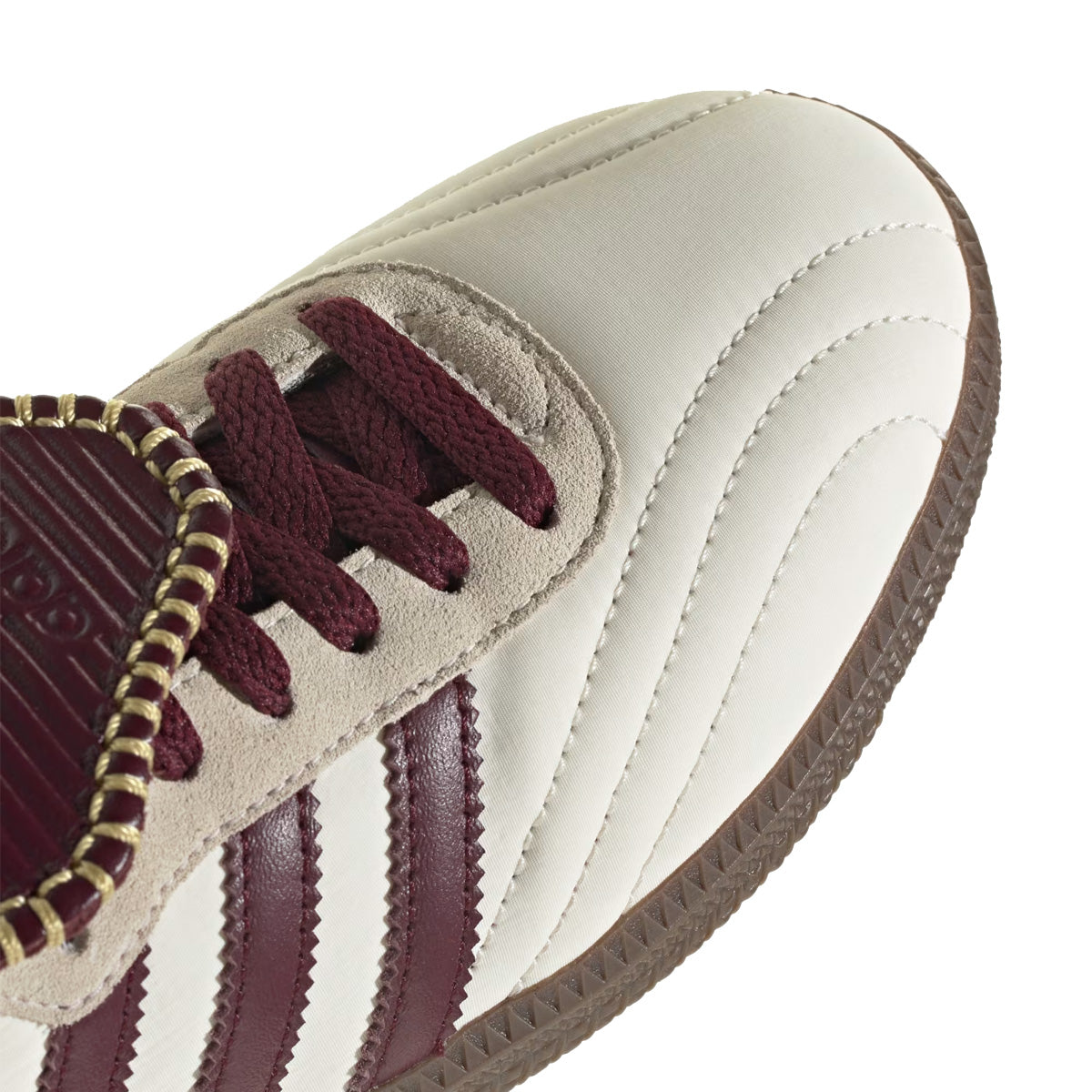 Wmns SAMBA LONG TONGUE 'Cream White / Maroon / Gold Metallic'