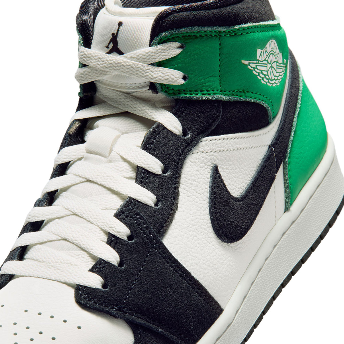 Air Jordan 1 Mid SE 'SUMMIT WHITE/BLACK/LUCKY GREEN'