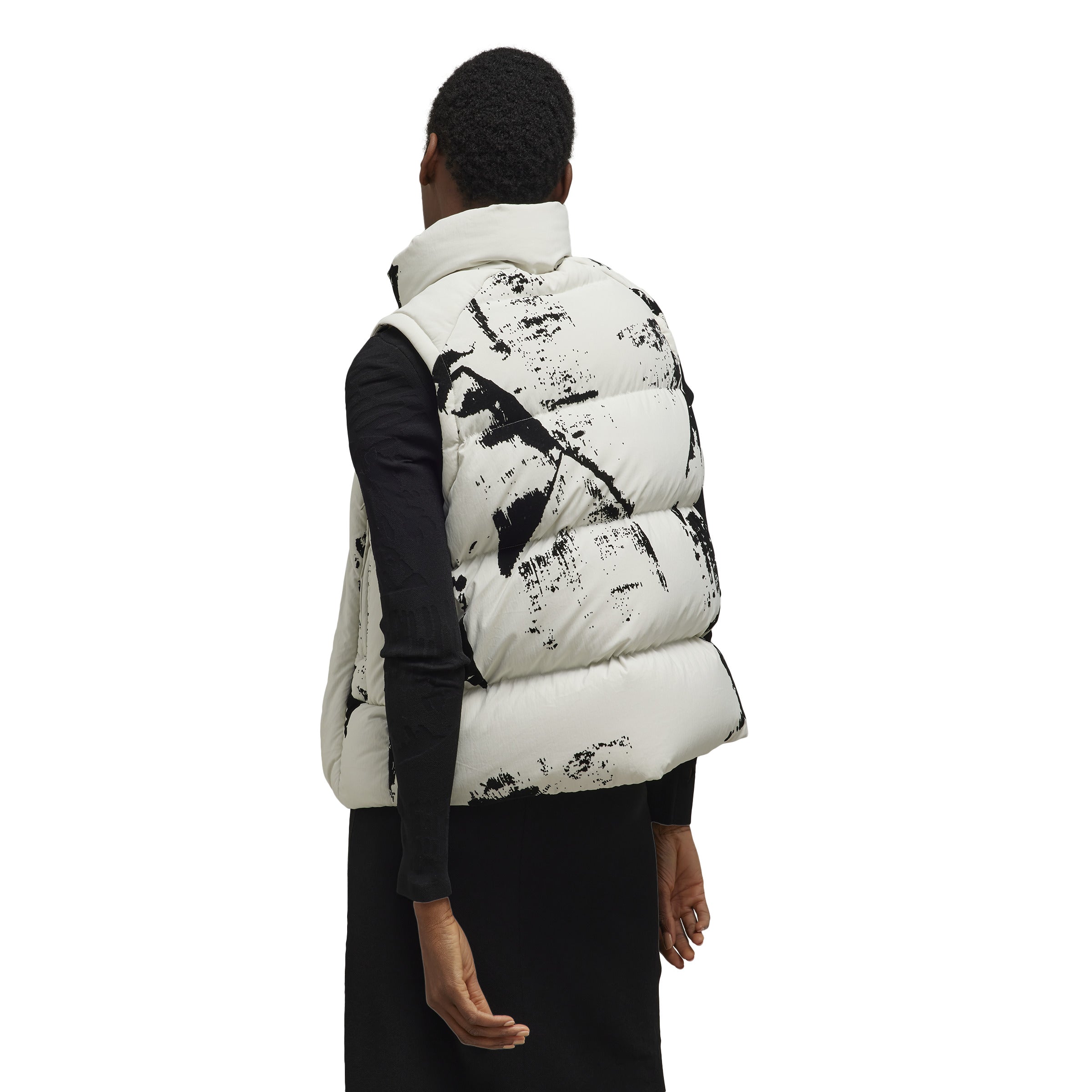 GRAPHIC FLOCK PUFFER VEST